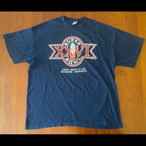 VTG Men’s Super Bowl XXVI T Shirt Bills Redskins